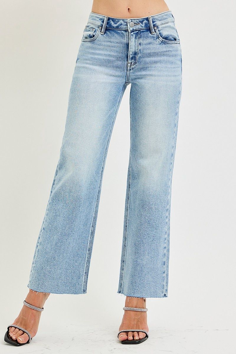 The Caroline Straight Leg Cropped Jean - Light