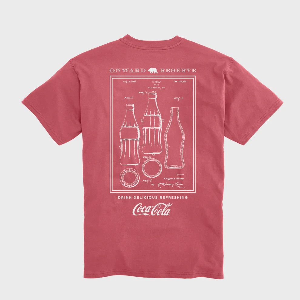 Coca-Cola Bottle Patent Short Sleeve Tee - Washed Red