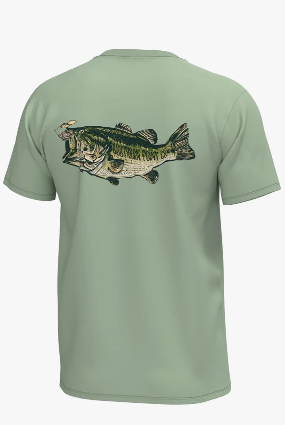 Largemouth Bass Short Sleeve Tee - Smoke Green