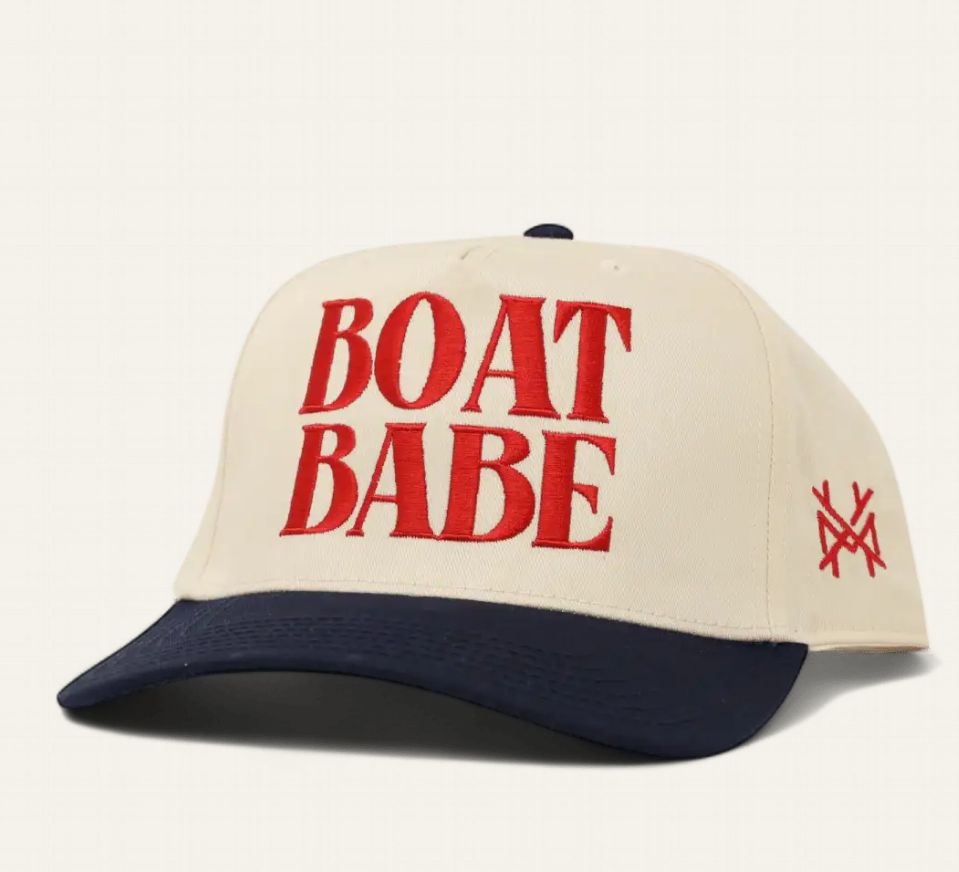 Boat Babe Trucker Hat - Retro Navy/Natural