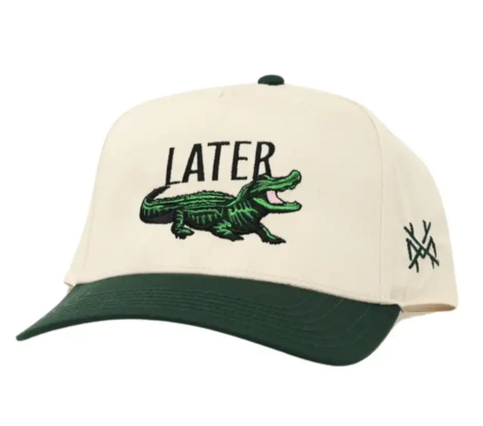 Later Gator Trucker Hat - Retro Green/Natural