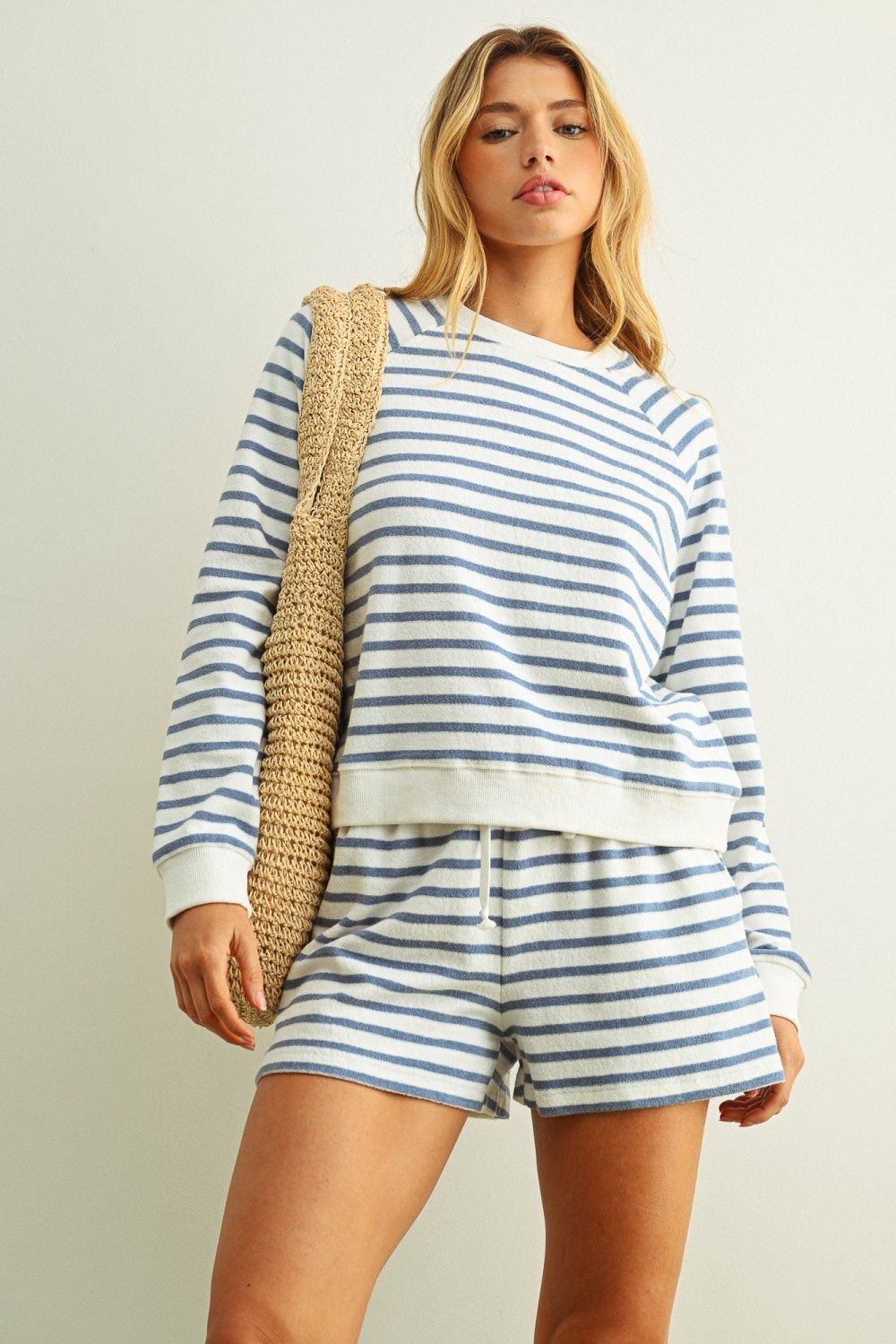 The Crew Sweatshirt - Blue/ White