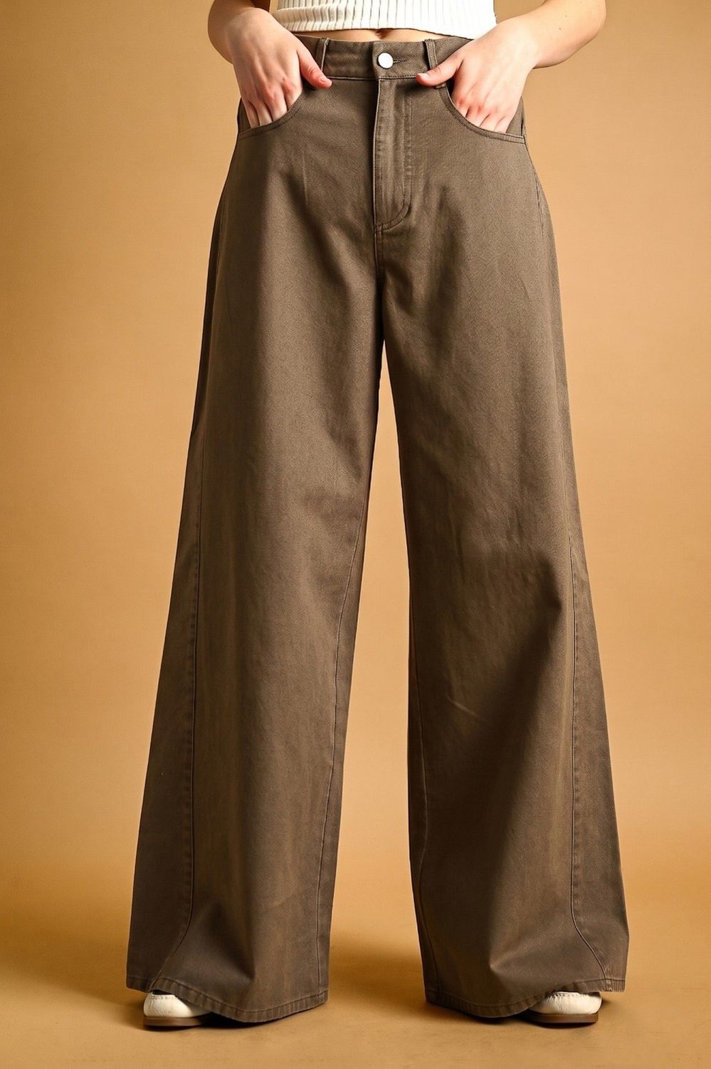The Way Home Wide Leg Pants - Espresso