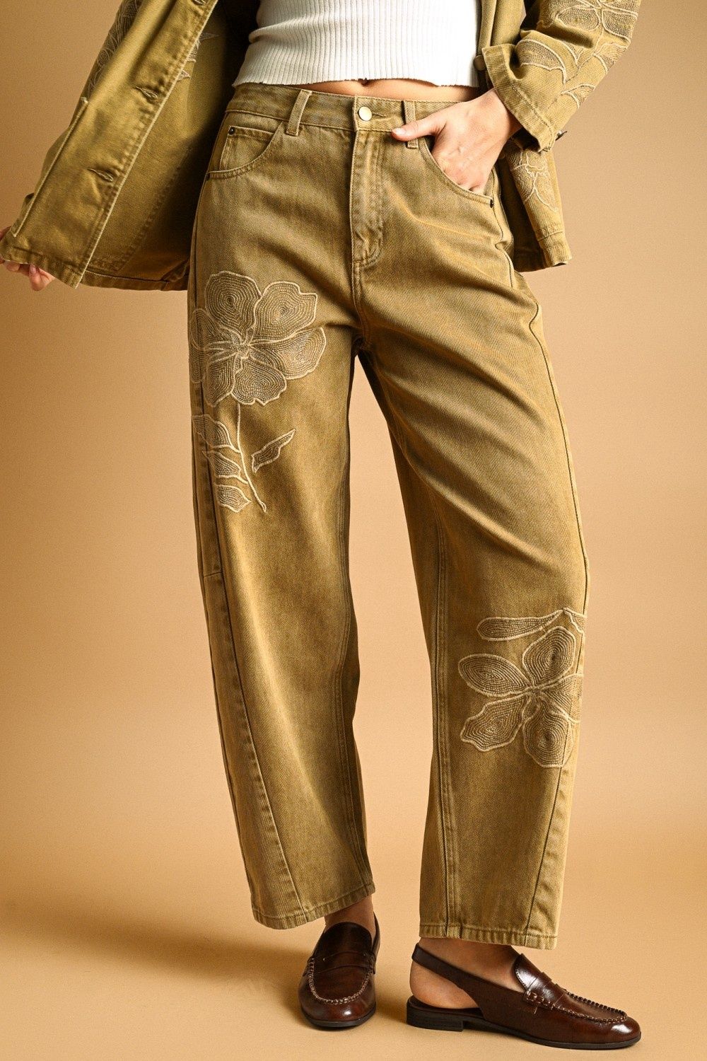 Try Again Straight Leg Pants - Straw