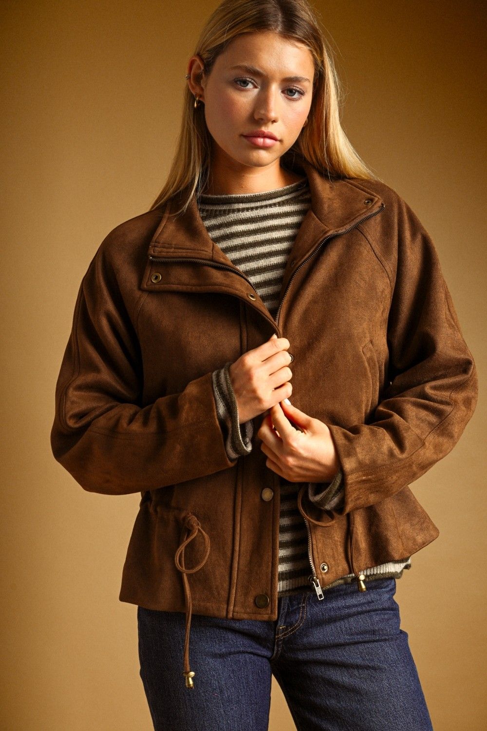 Call It Out Jacket - Brown