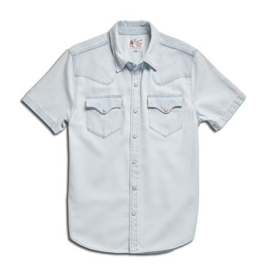 Men's Denim Pearl Snap Short Sleeve - Ultra Light