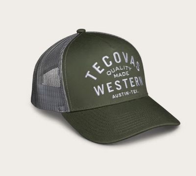 Quality Made Western Five-Panel Trucker Hat - Olive