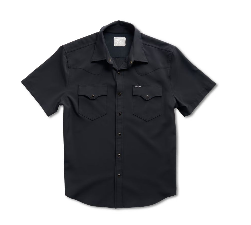Men's Performance Western Pearl Snap Short Sleeve - Black