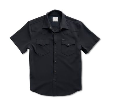 Men's Performance Western Pearl Snap Short Sleeve - Black