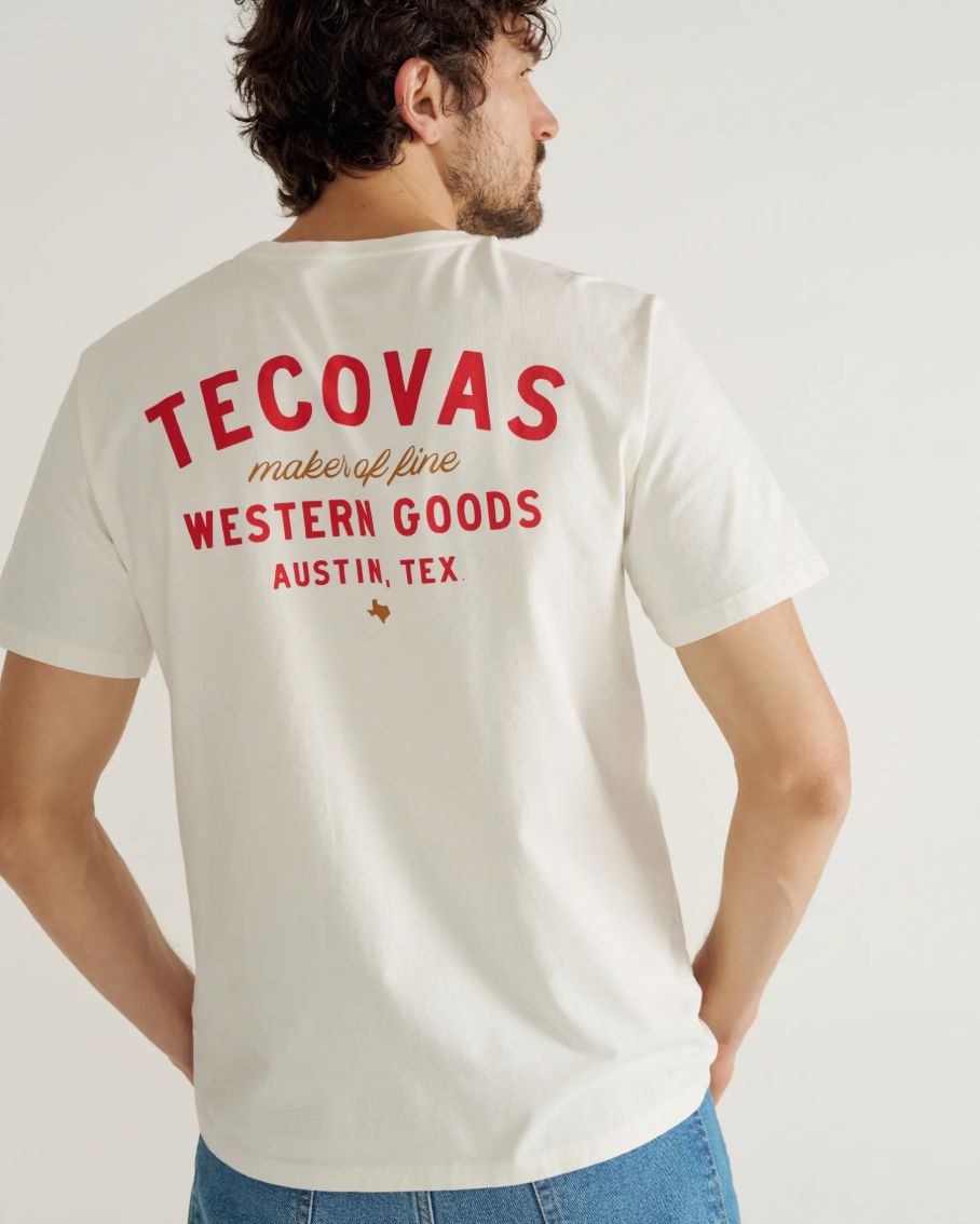 Men's Fine Makers Pocket Tee (III) - Bone/Red