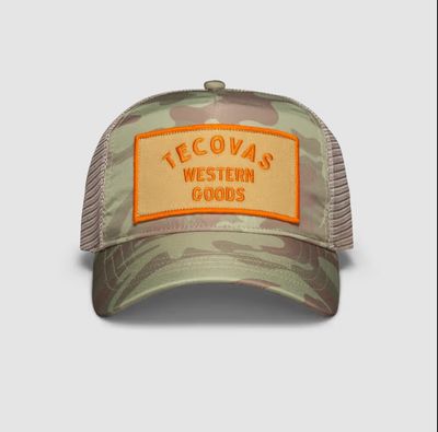 Western Goods Five-Panel Low Profile Hat - Khaki/Camo