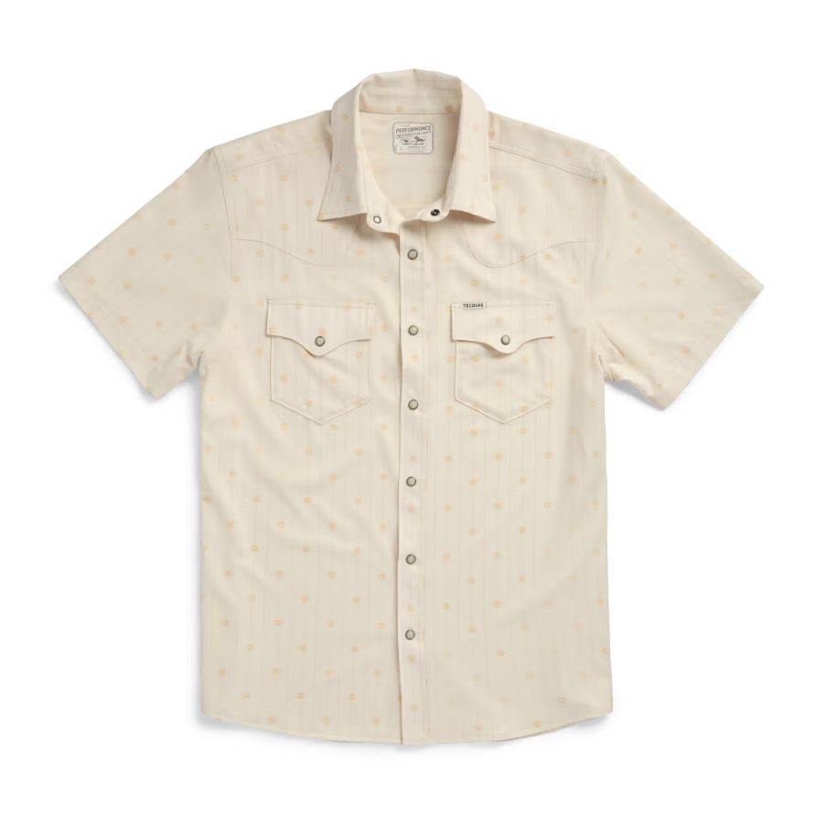 Men's Performance Western Pearl Snap Short Sleeve - Light Sand/Multi