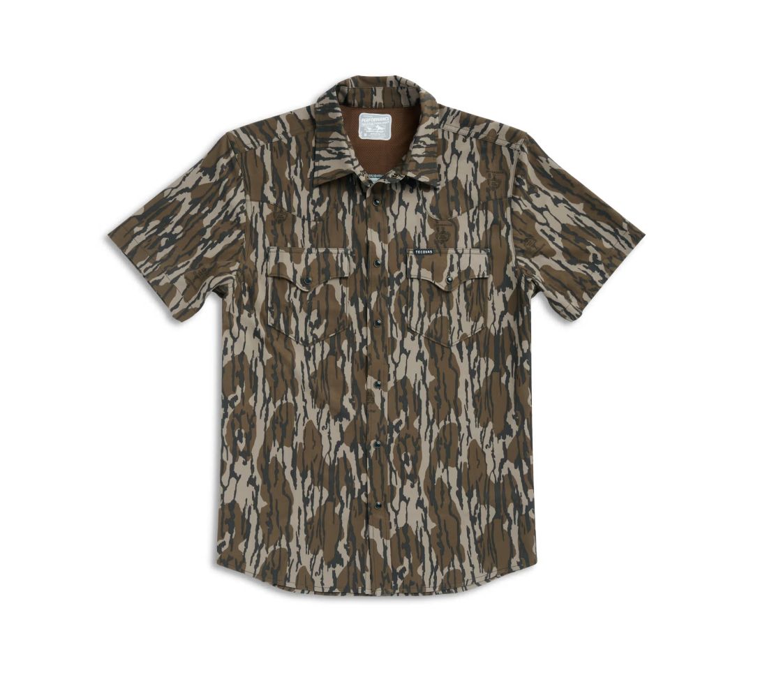 Men's Tecovas x Mossy Oak Performance Western Short Sleeve  - Original Bottomland