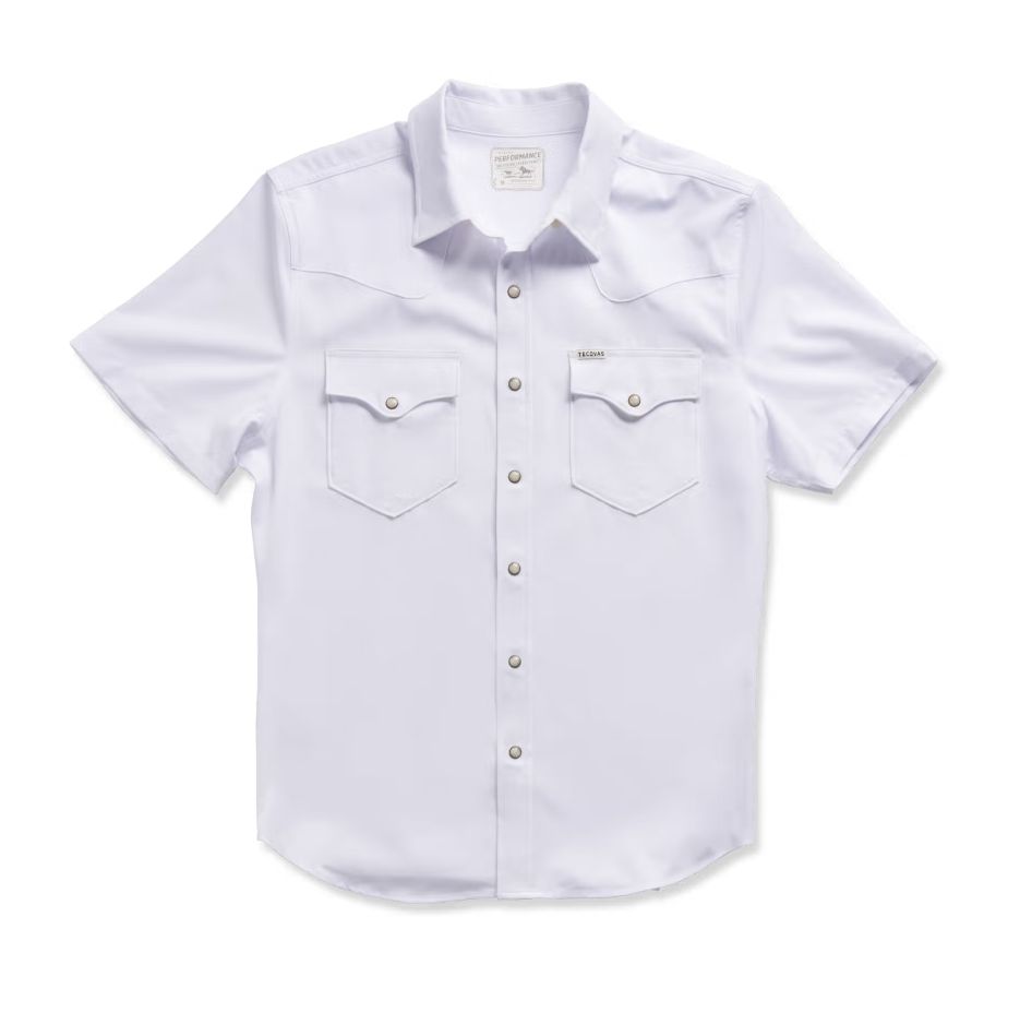 Men's Performance Western Pearl Snap Short Sleeve - White
