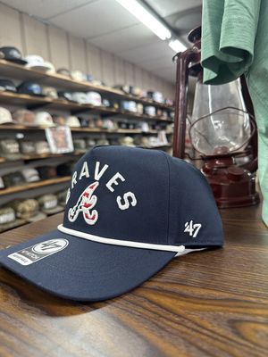 Atlanta Braves Navy Flag Fill Arc Hitch Hat