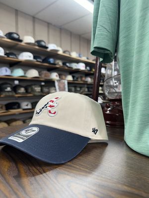 Atlanta Braves Natural Flag Fill TT Clean Up Hat