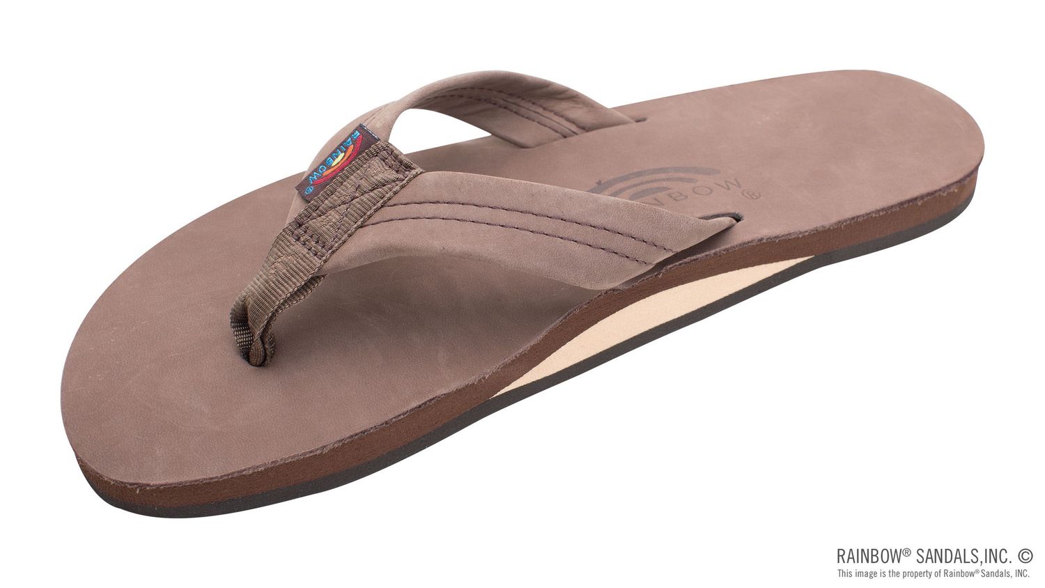 Women's Single Layer Premier Leather Wide Strap Sandal - Expresso