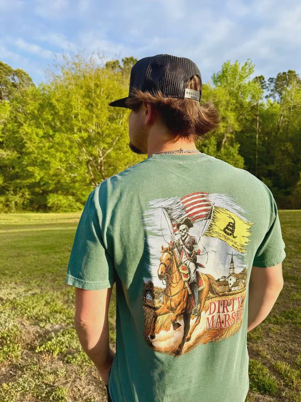 Patriot Skelly Short Sleeve Tee - Blue Spruce