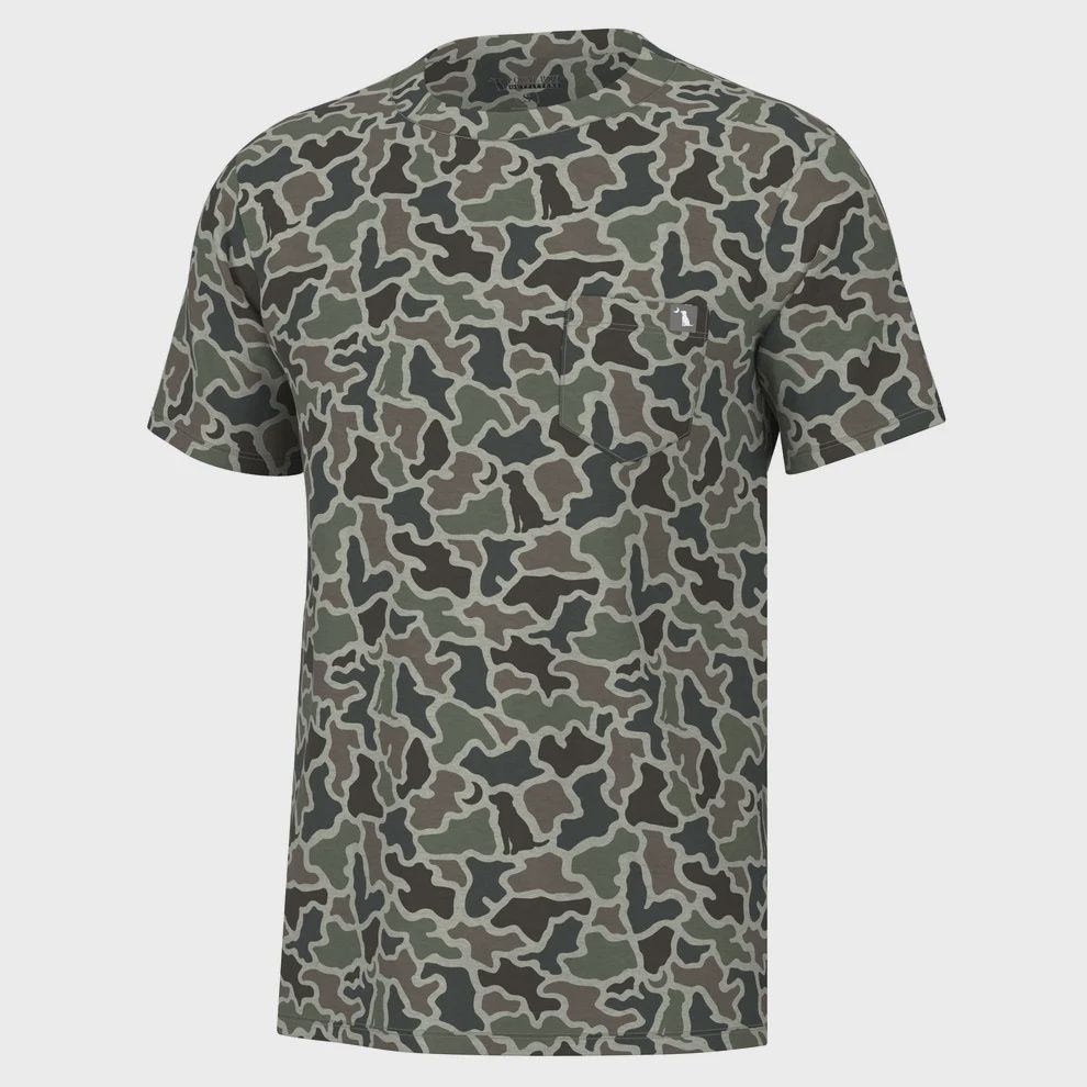 Short Sleeve Heather Blend Crew - Dog &amp; Moon Camo