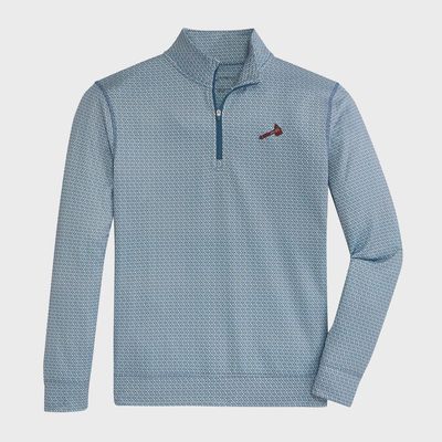 Braves A Printed Performance 1/4 Zip Pullover - White