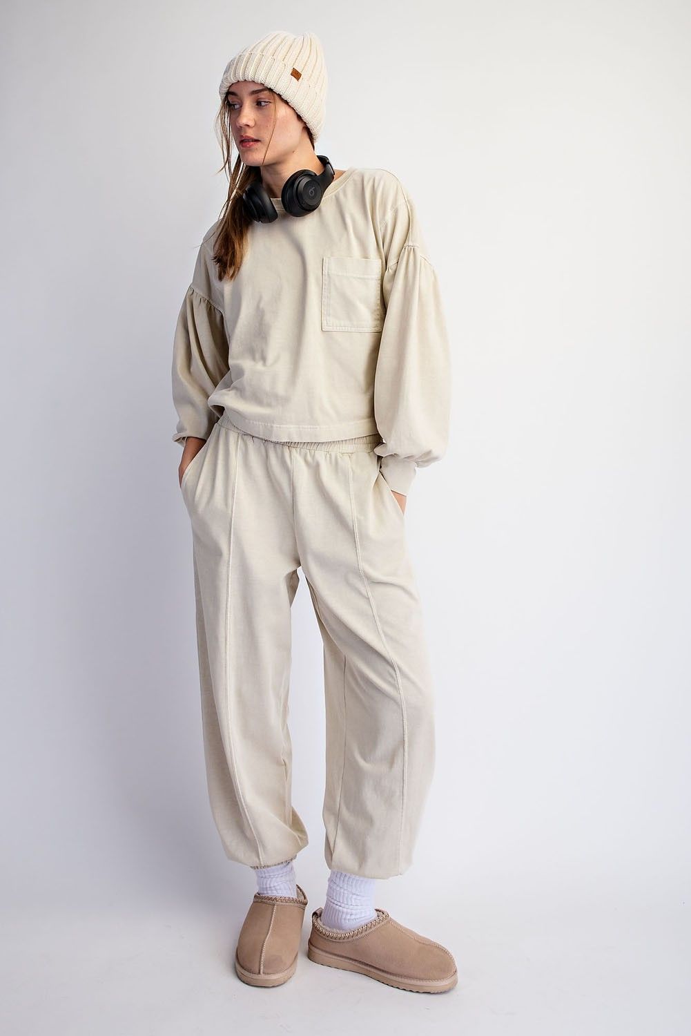 Coming From You Jogger Set - Light Taupe