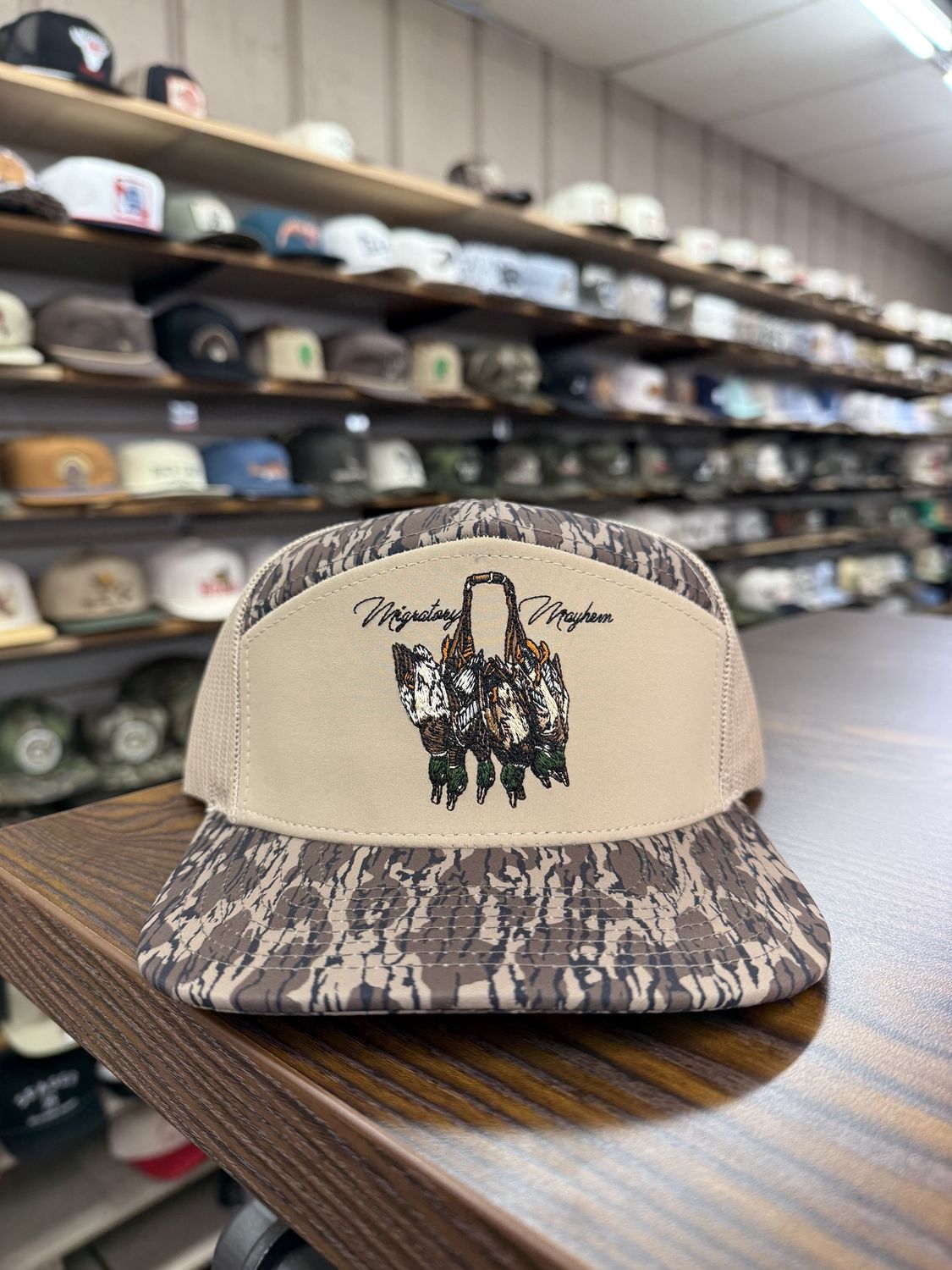 Greenheads Only 7 Panel Hat - Timber Camo