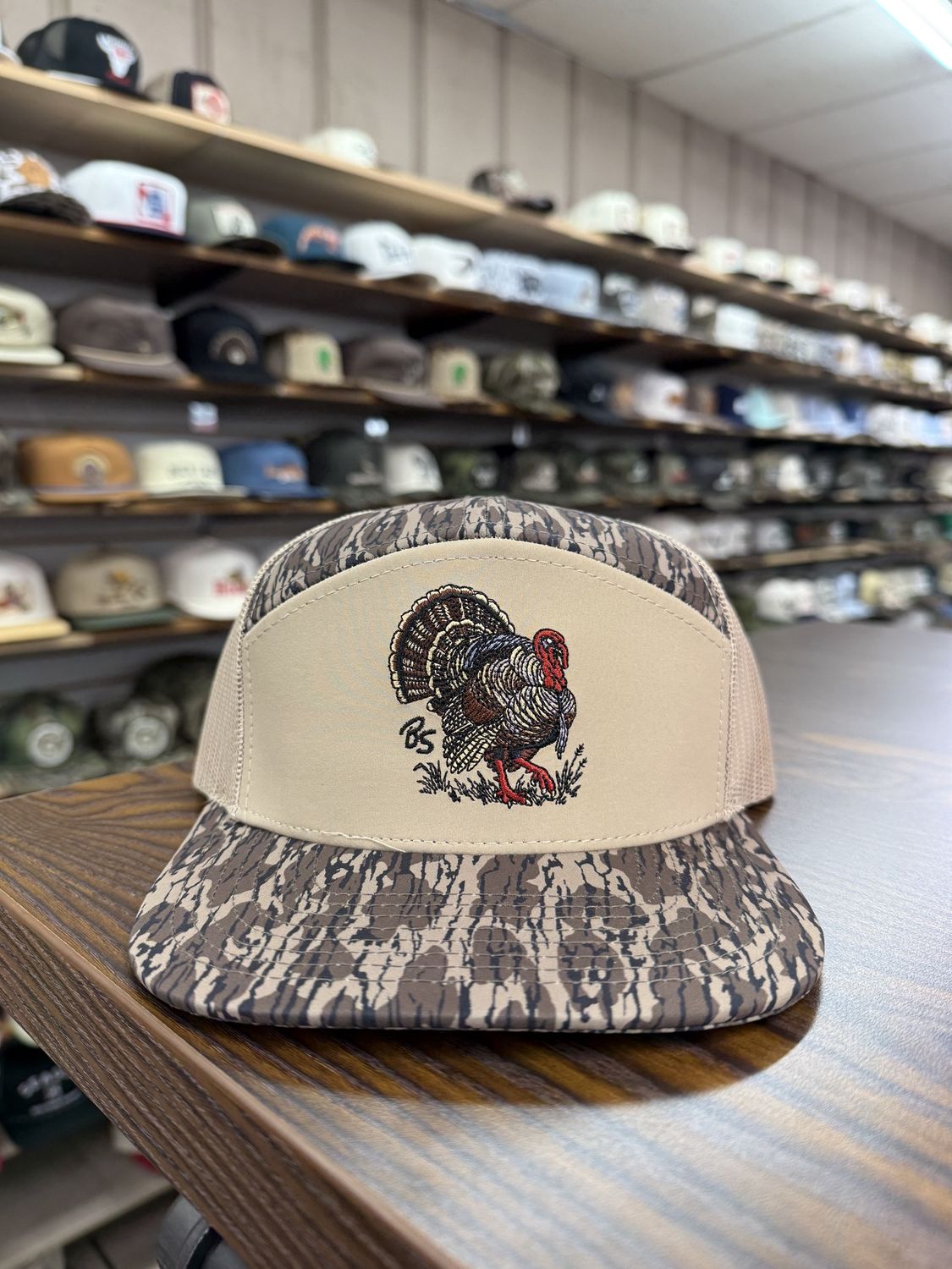 Strutting Tom 7 Panel Hat - Timber Camo