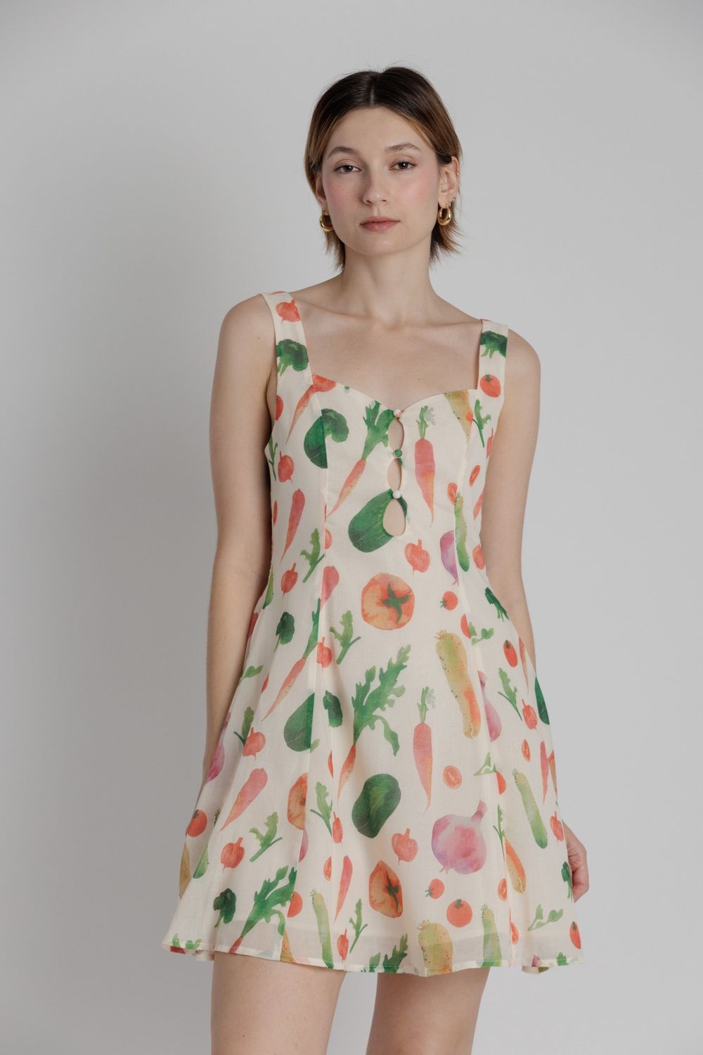 Tomato Print Mini Dress - Tomato