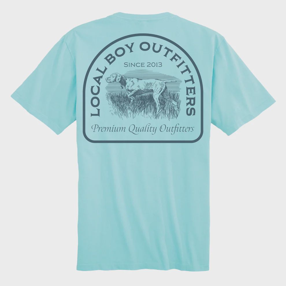 Vintage Pointer Short Sleeve Tee - Aqua