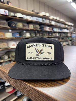 Greenhead Patch Rope Hat - Black