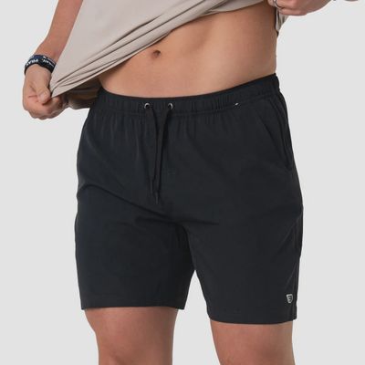 7" Athletic Short - Heather Black - Retro Duck Camo Liner