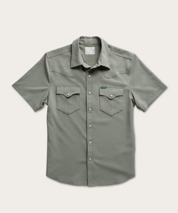 Men's Performance Western Short Sleeve Pearl Snap - Cactus