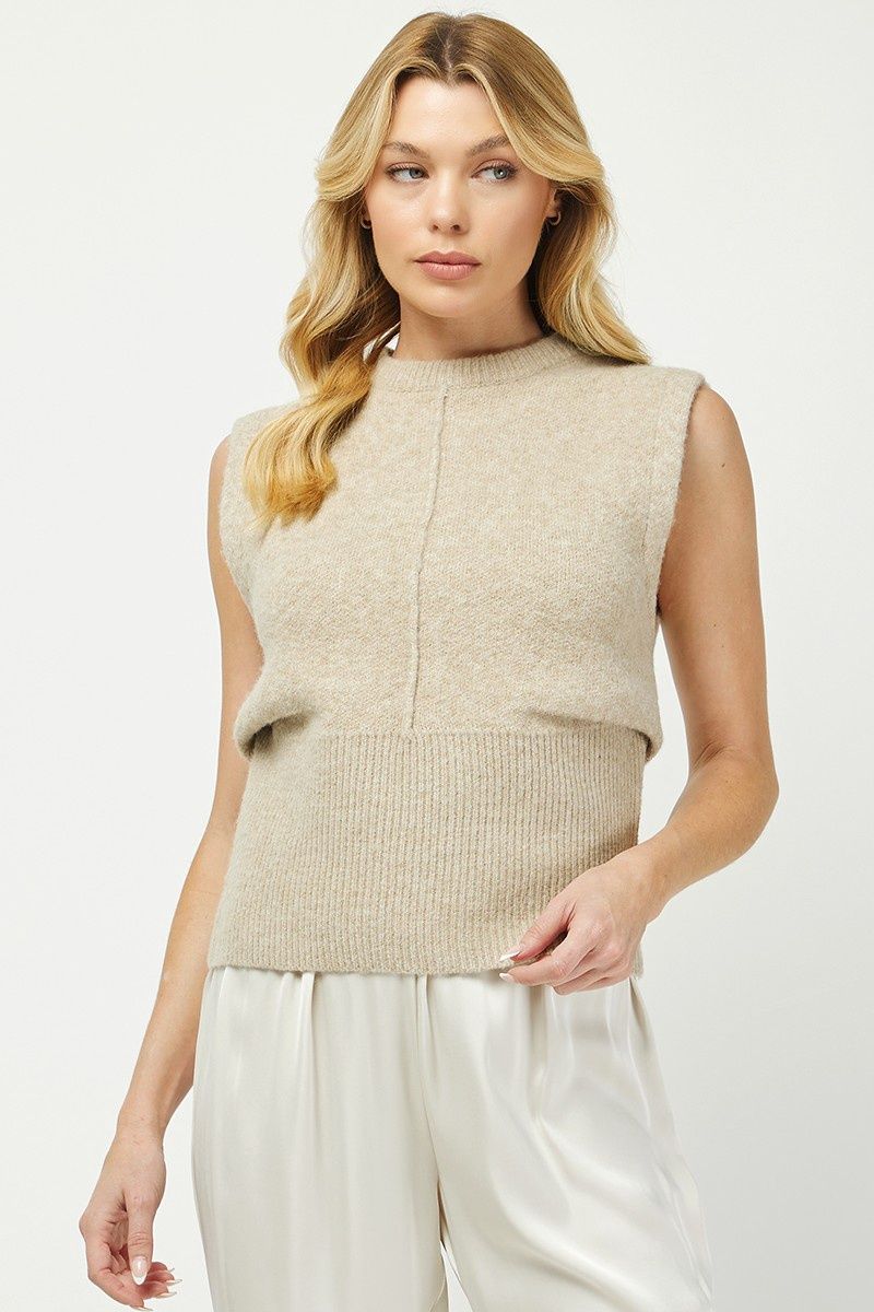 The Odds Sweater Vest - Taupe