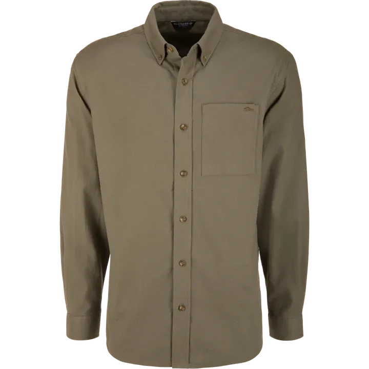 Autumn Flannel Shirt - Deep Lichen Green