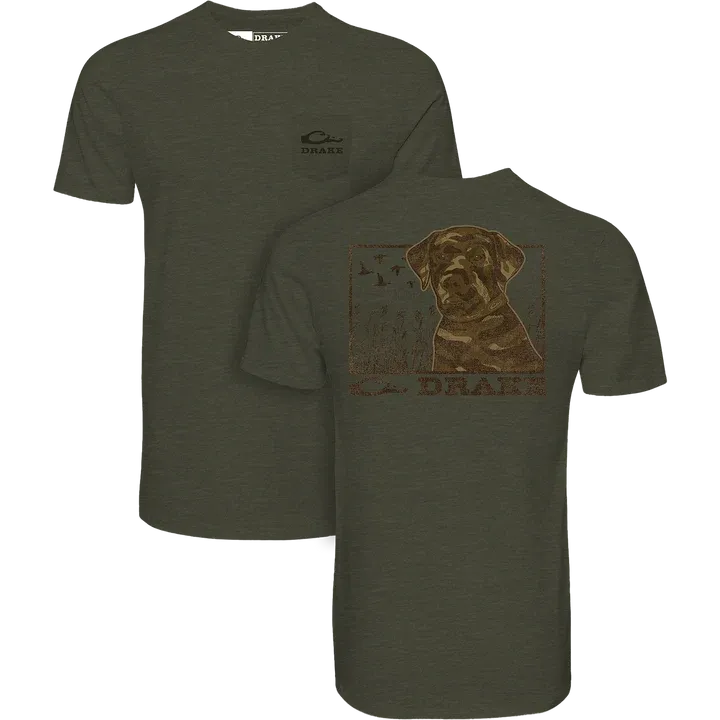 Chocolate Lab Short Sleeve Tee - Olive