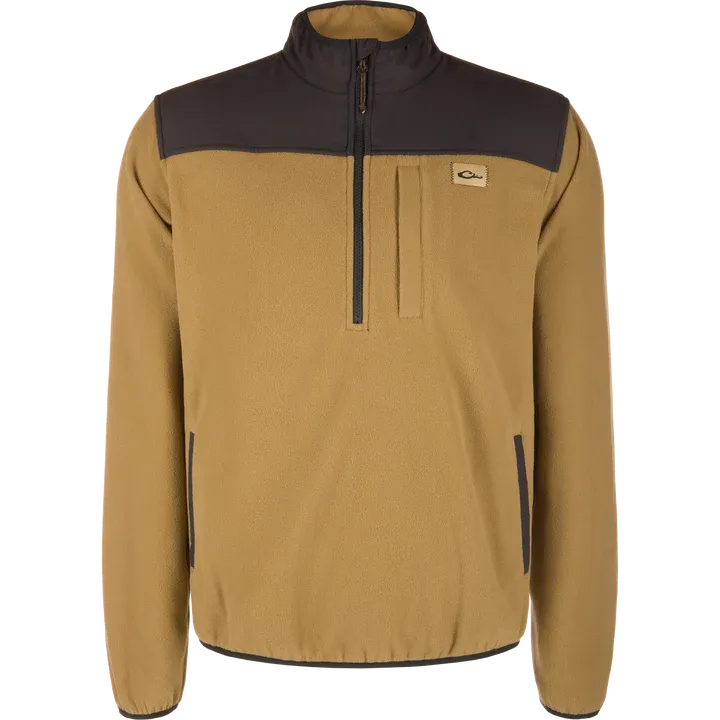 Camp Fleece 1/4 Zip Over Under Pullover - Field Khaki