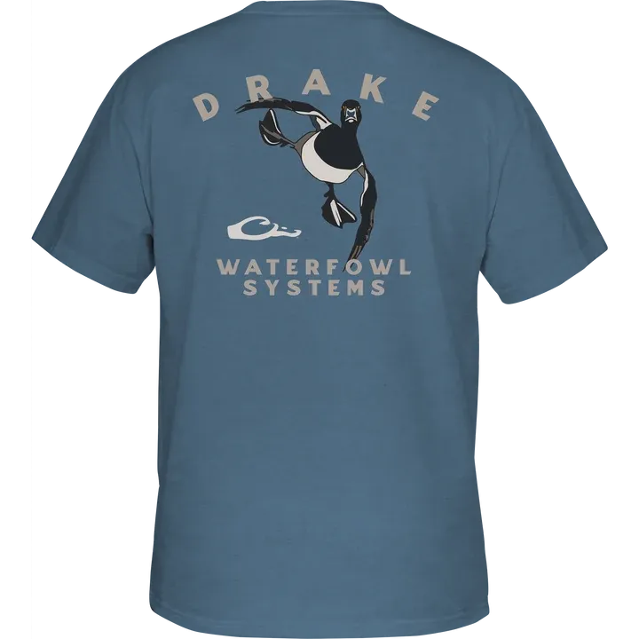 Retro Ringneck Short Sleeve Tee - Blue Shadow