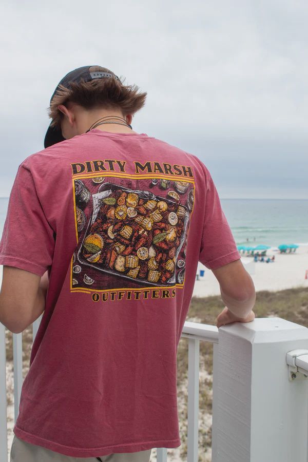 Crawfish Boil Short Sleeve Tee - Brick