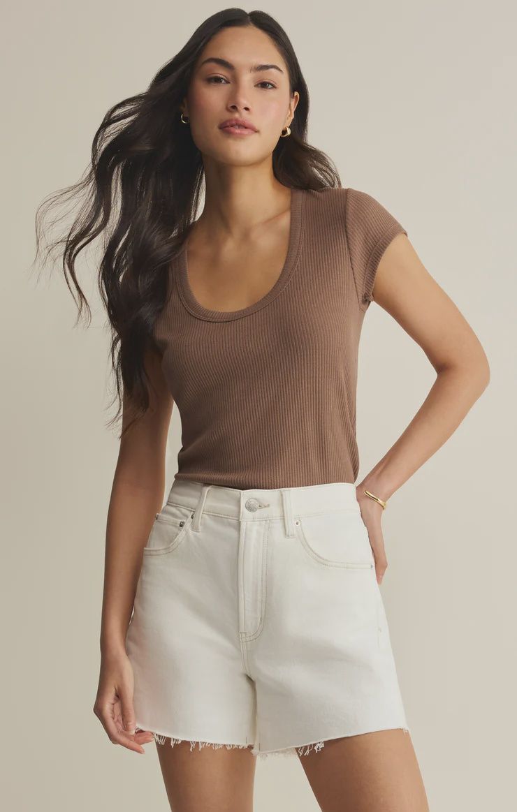 Leisurley Short Sleeve Top - Palo Santo