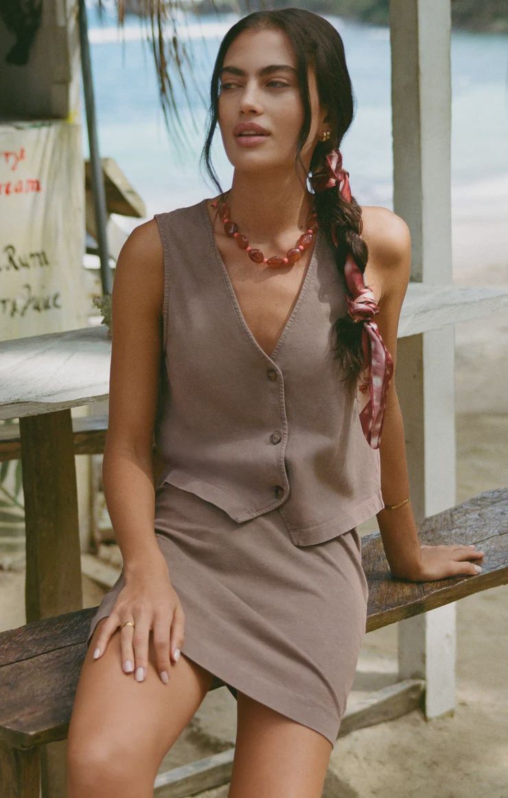 Noelle Jersey Tank Top - Perfectly Taupe