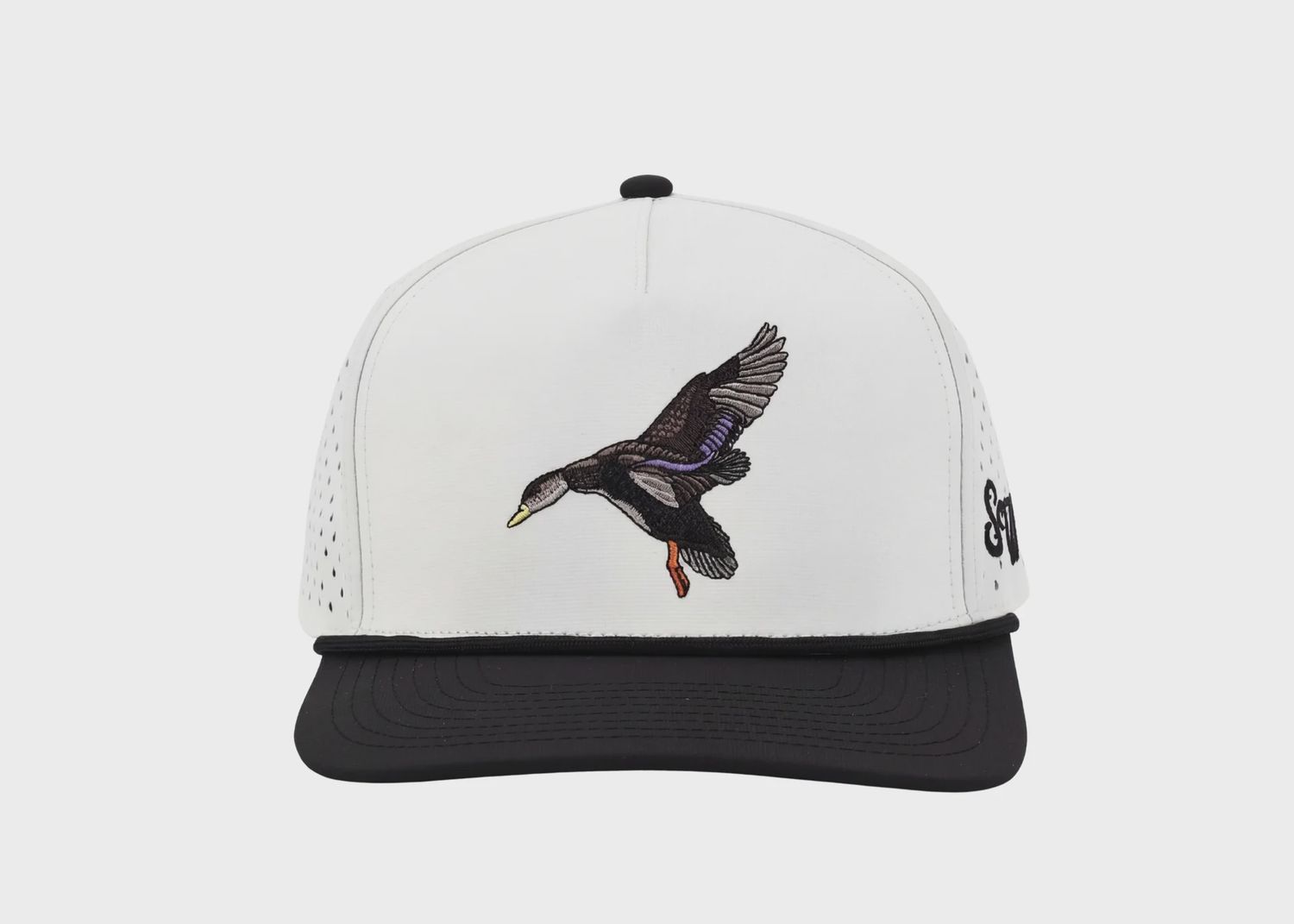 Black Duck Performance Rope Hat - White/Black
