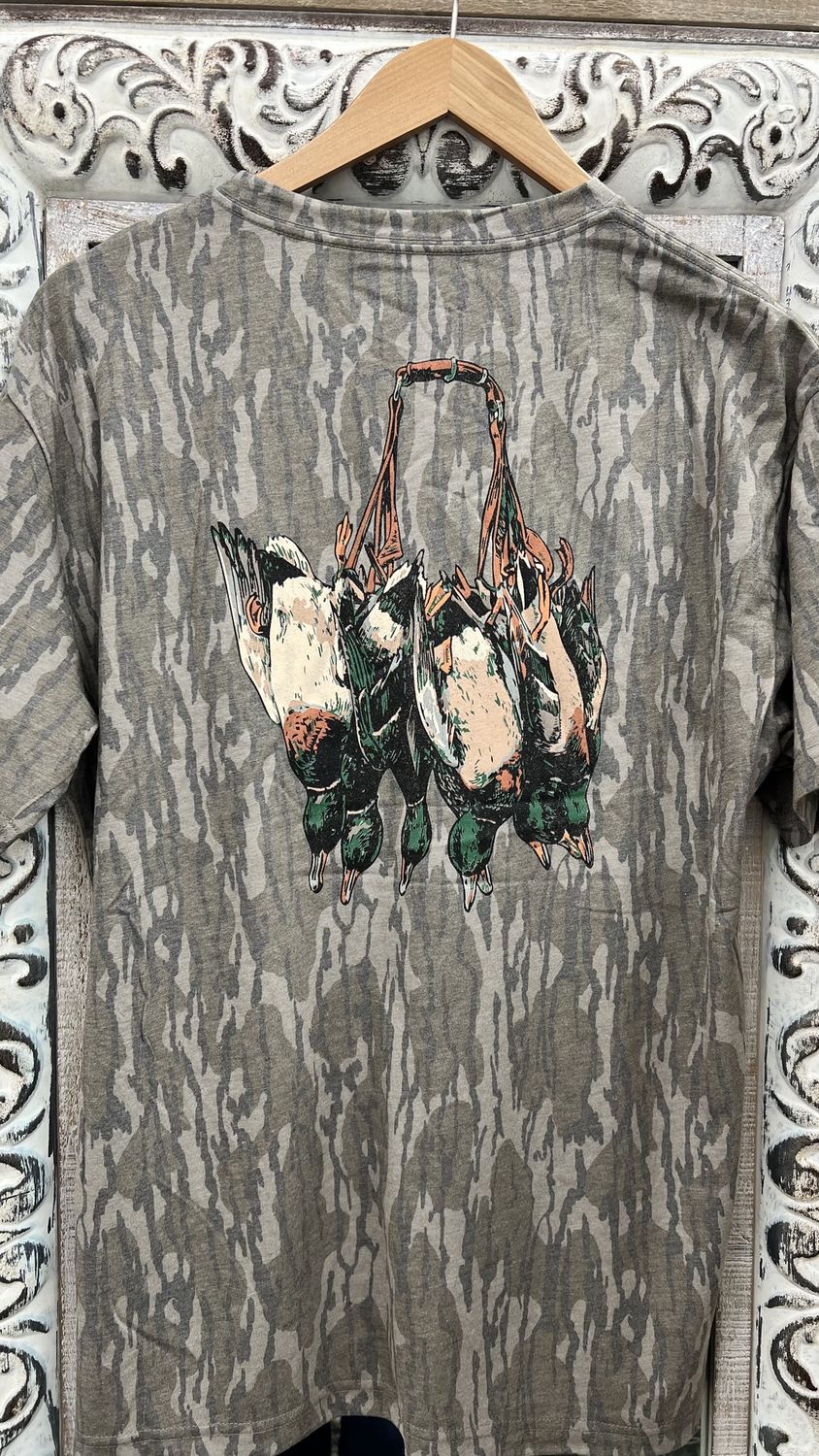 Strap Full Mossy Oak Washed Tee - Bottomland