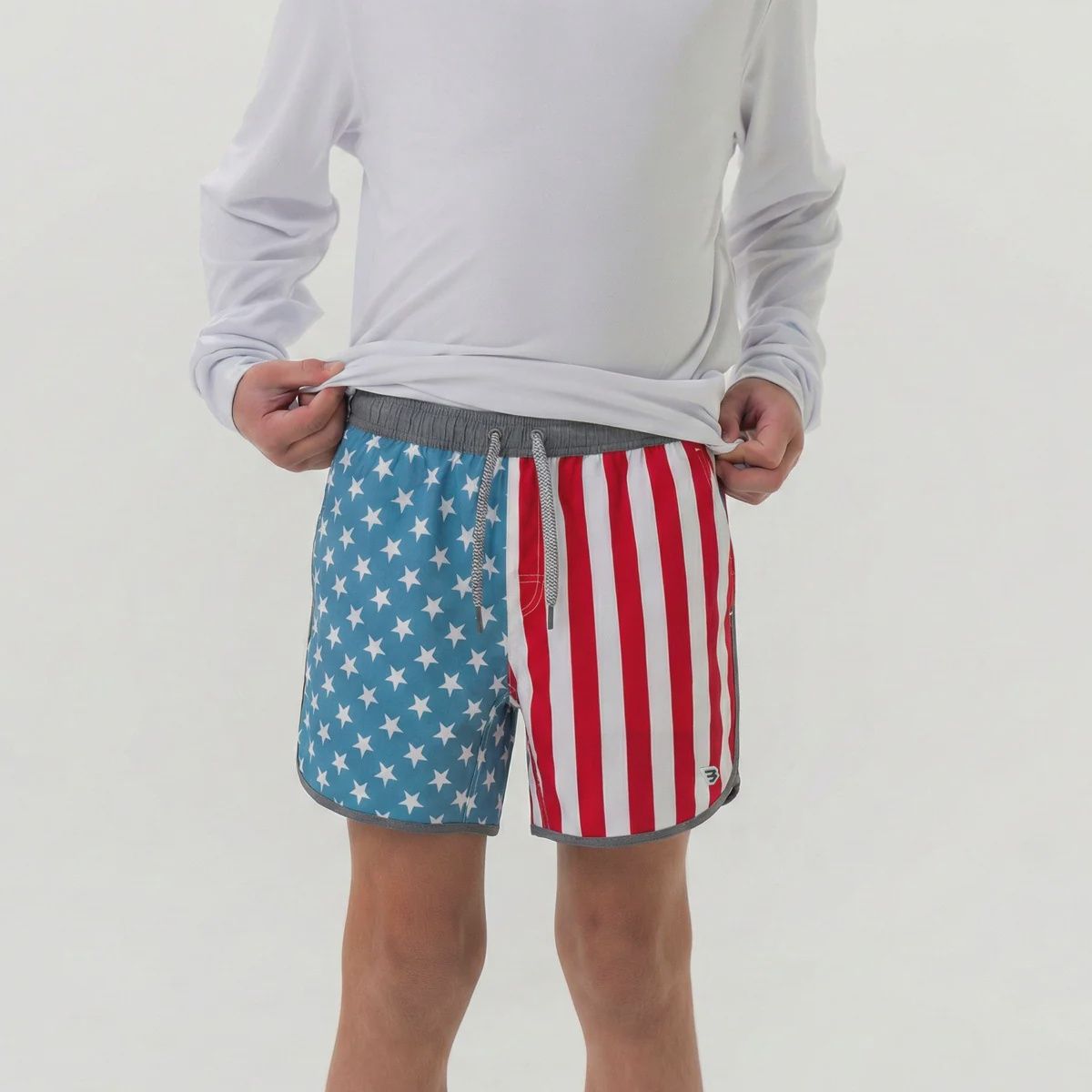 Youth Throwback USA Swim Trunk