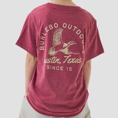 Youth Classic Duck Short Sleeve Tee - Heather Red