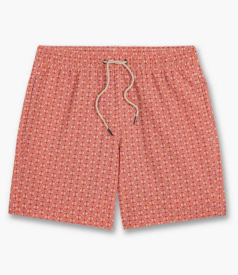 Men's Bayberry Trunk - Tangerine Geo