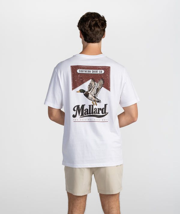 Mallard Red Short Sleeve T-Shirt - Bright White