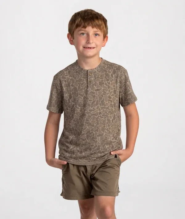 Youth Max Comfort Henley Short Sleeve - Ranger