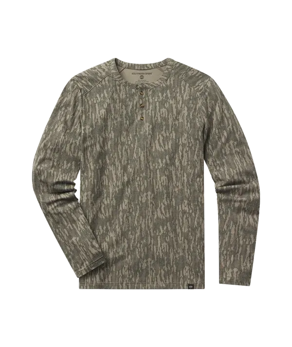 Youth Max Comfort Henley Long Sleeve - Tree Bark