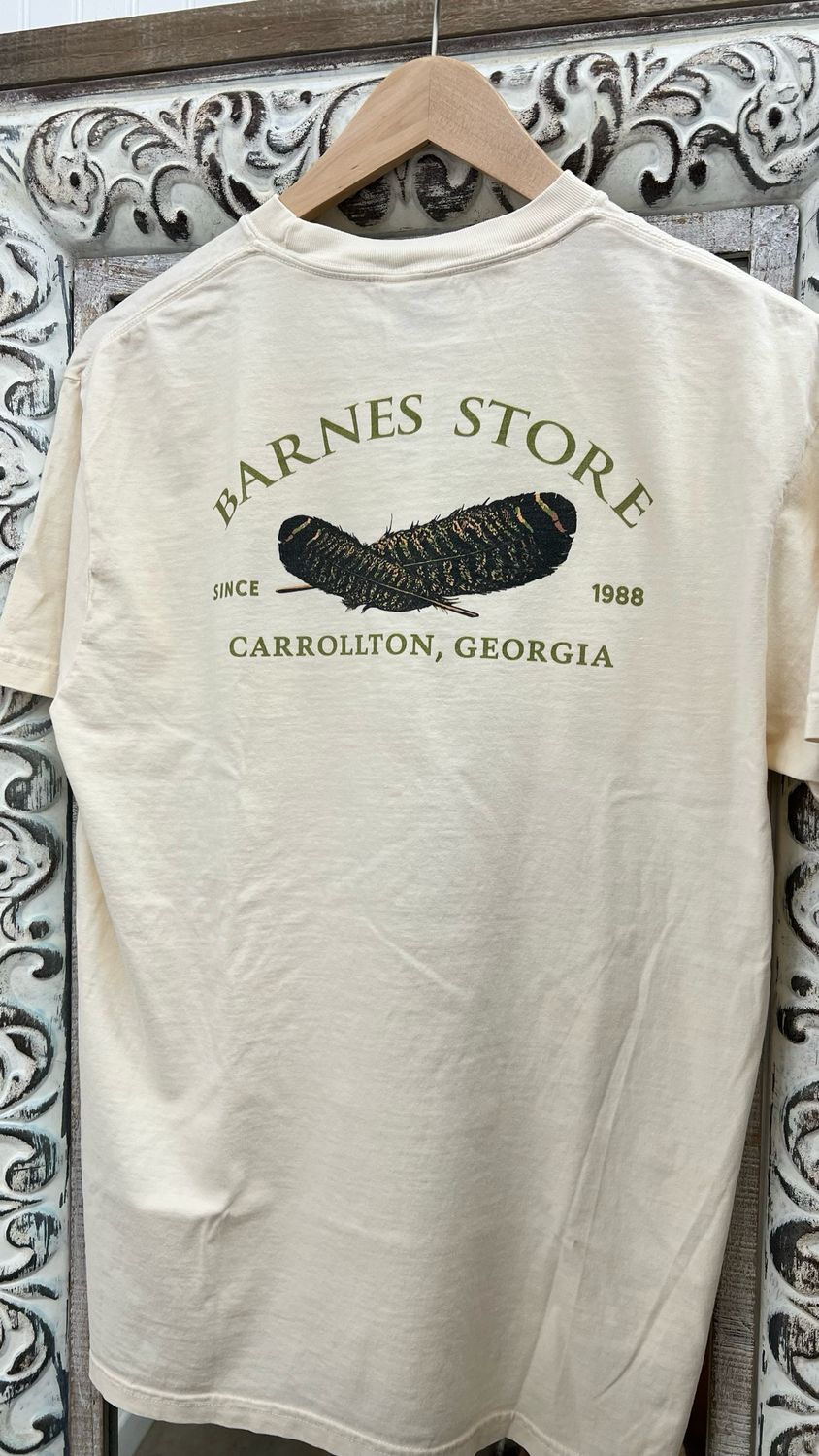 Turkey Feather Short Sleeve T-Shirt - Ivory