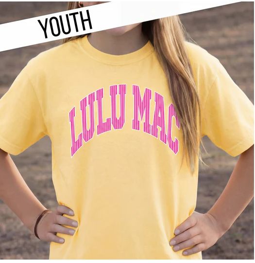 Youth Lulu Mac Short Sleeve T- Shirt - Butter/ Stripe
